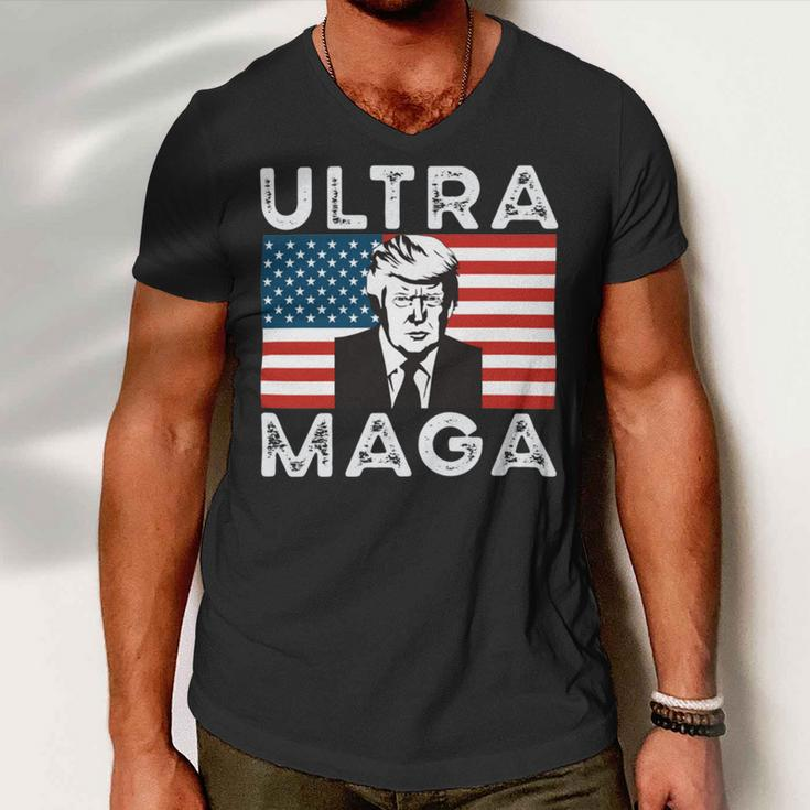 Ultra Maga Funny Trump Biden Usa Men V-Neck Tshirt