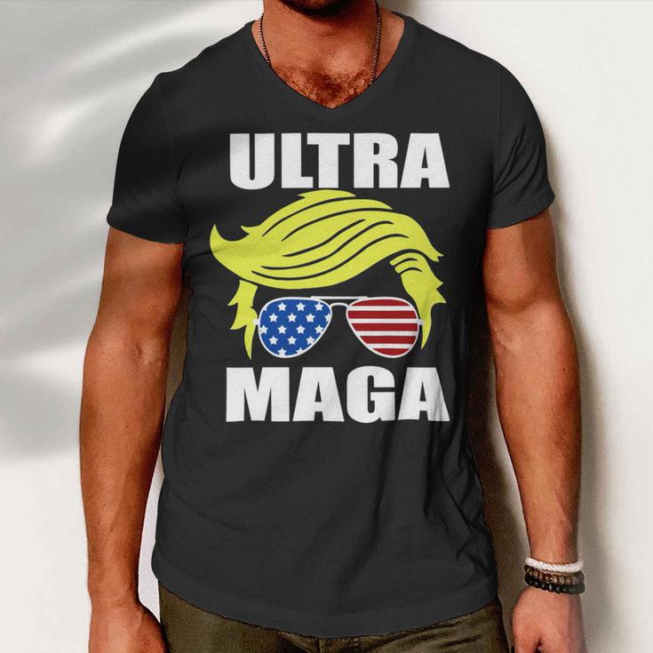 Ultra Maga Joe Biden Pro Trump Gift Men V-Neck Tshirt