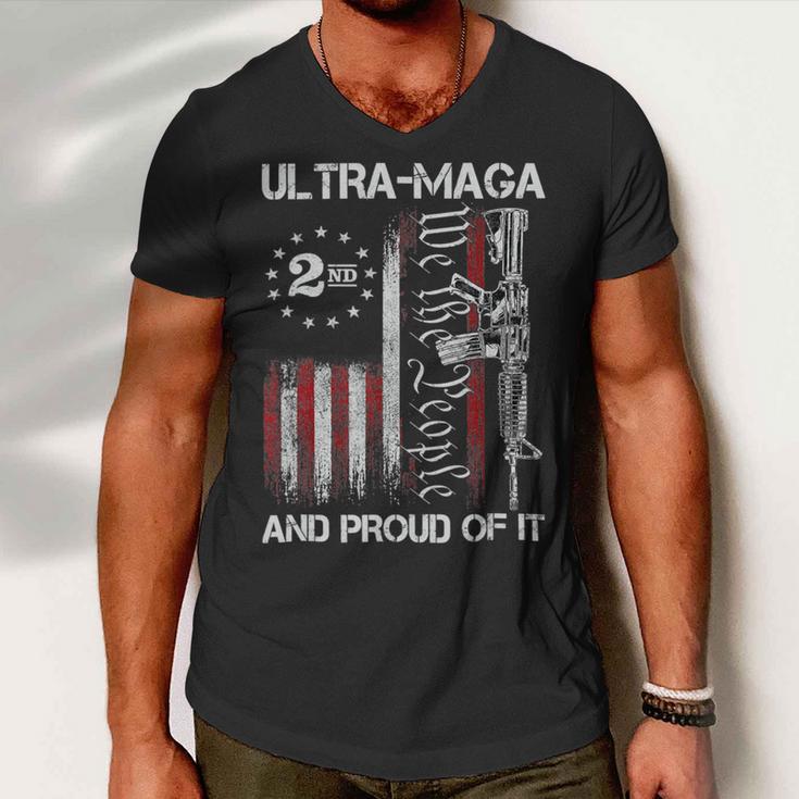 Ultra Maga We The People Proud Republican Usa Flag Men V-Neck Tshirt