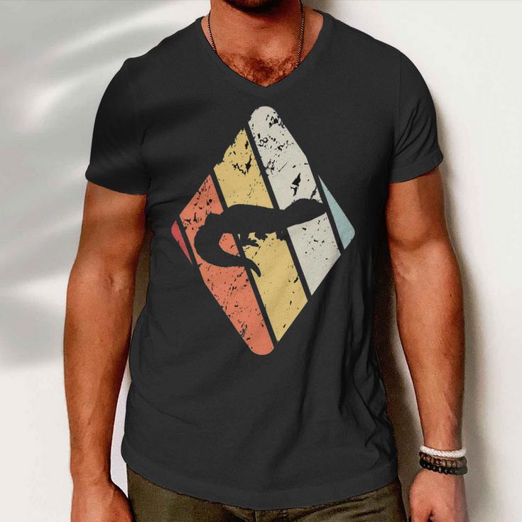 Vintage Lizard Retro For Animal Lover 171 Shirt Men V-Neck Tshirt