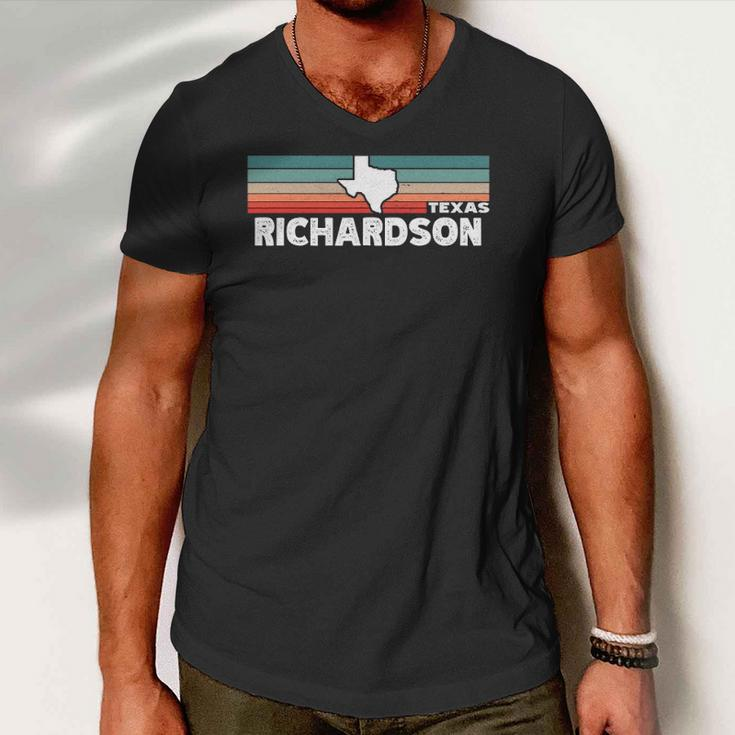 Vintage Retro Richardson Tx Tourist Native Texas State Men V-Neck Tshirt