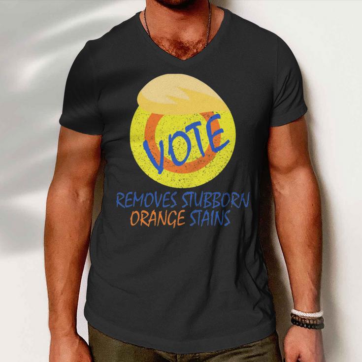 Vote Removes Stubborn Orange Stains 902 Shirt Men V-Neck Tshirt