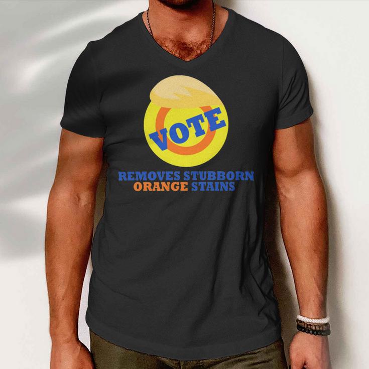 Vote Removes Stubborn Orange Stains 903 Shirt Men V-Neck Tshirt