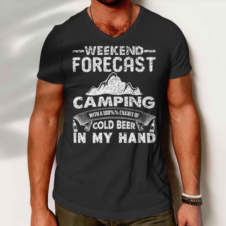 Weekend Forecast Camping 716 Trending Shirt Men V-Neck Tshirt