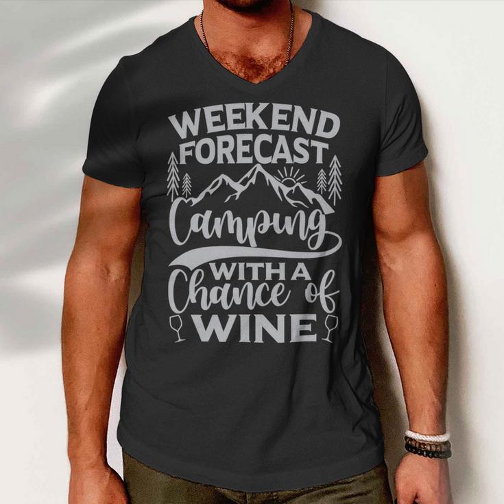 Weekend Forecast Mountain Camper 11 Shirt Men V-Neck Tshirt