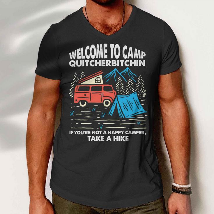 Welcome To Camp Quitcherbitchin Funny 7 Shirt Men V-Neck Tshirt