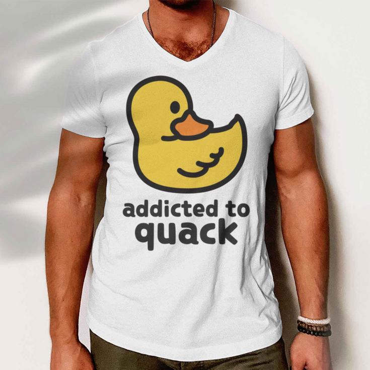 Addicted To Quack Men V-Neck Tshirt