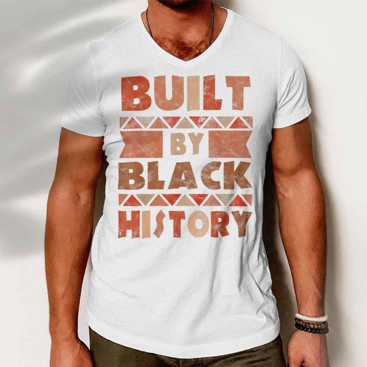 Built By Black History African American Pride Men V-Neck Tshirt