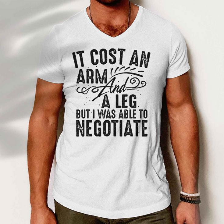 Cool Arm And Leg Able To Negotiate Funny Amputation Gift Men V-Neck Tshirt