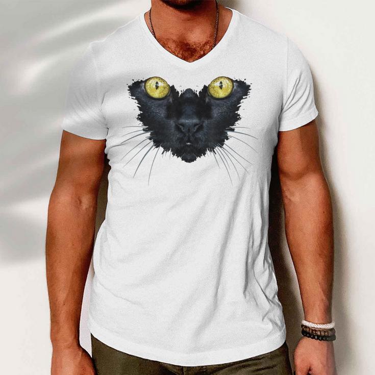 Death Rides A Black Cat Men V-Neck Tshirt