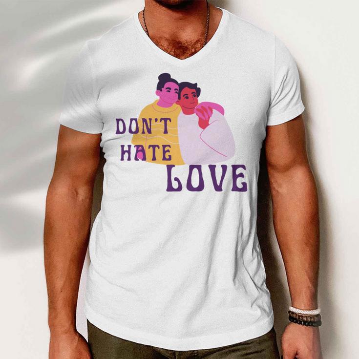 Dont Hate Love Men V-Neck Tshirt