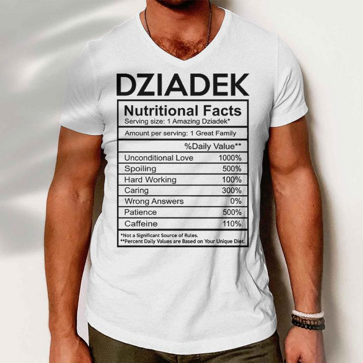Dziadek Grandpa Gift Dziadek Nutritional Facts Men V-Neck Tshirt