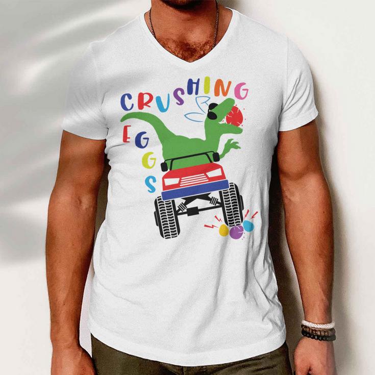 Easter Dinosaur Happy Eastrawr Easter Saurus Rex Men V-Neck Tshirt