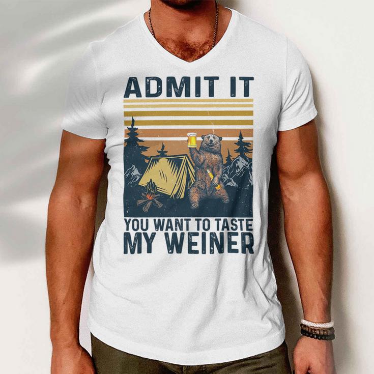 Funny Camping Admit It You Taste My 57 Shirt Men V-Neck Tshirt