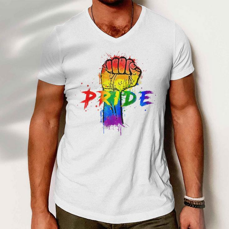 Gay Pride Lgbt For Gays Lesbian Trans Pride Month Men V-Neck Tshirt