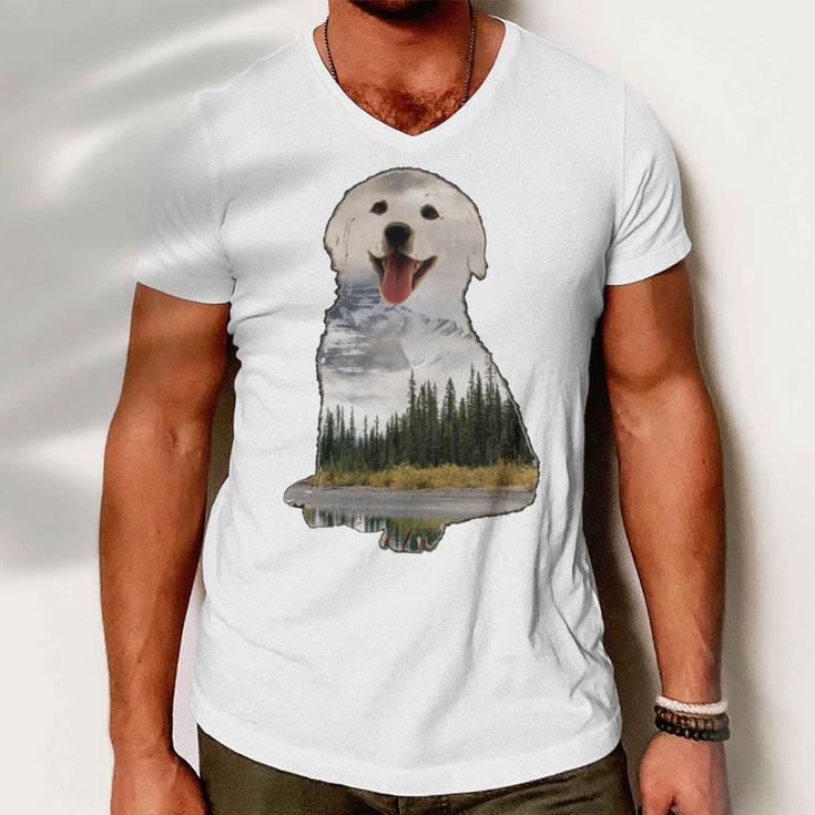 Golden Retriever Cute Puppy Men V-Neck Tshirt