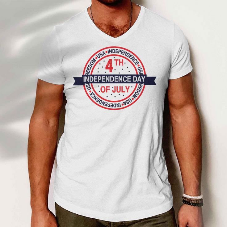 Happy 4Th Of July Usa Freedom Men V-Neck Tshirt