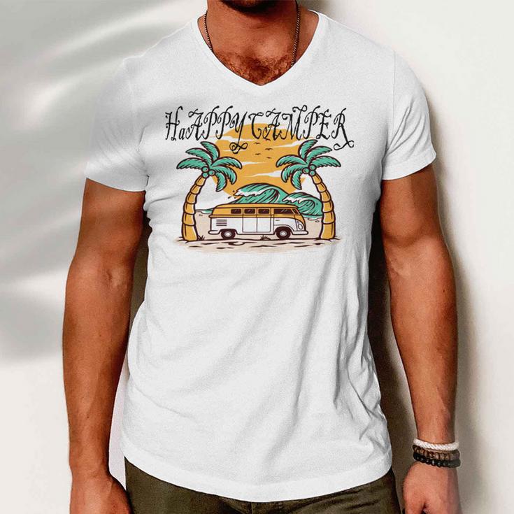 Happy Camper V2 Men V-Neck Tshirt