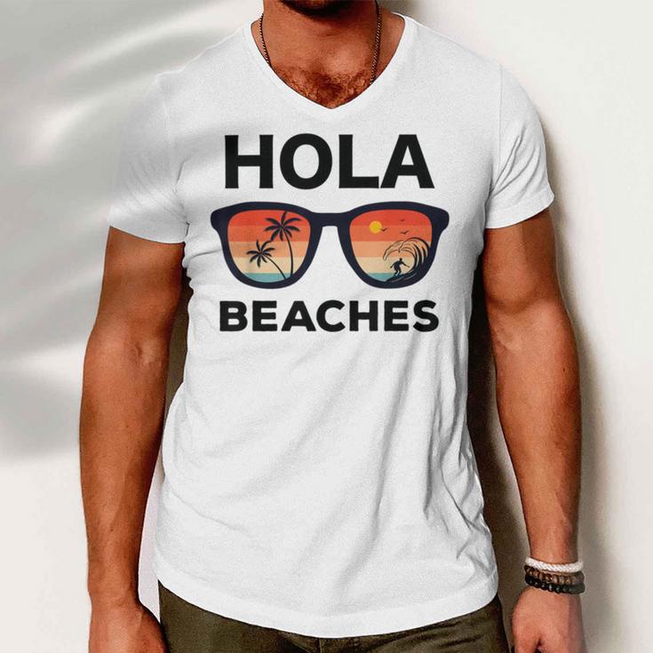 Hola Beaches Funny V2 Men V-Neck Tshirt