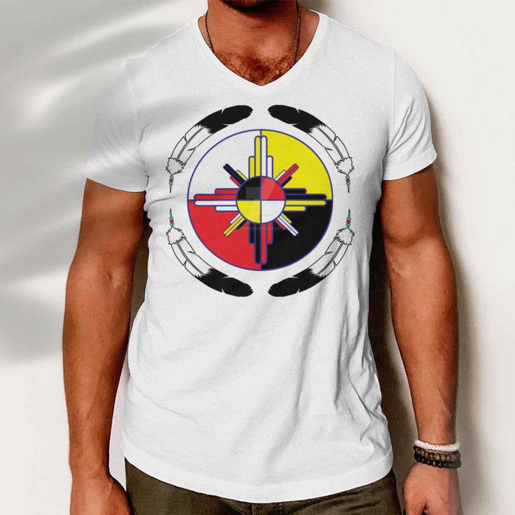 Huchnon Native American Tribe V4 Men V-Neck Tshirt