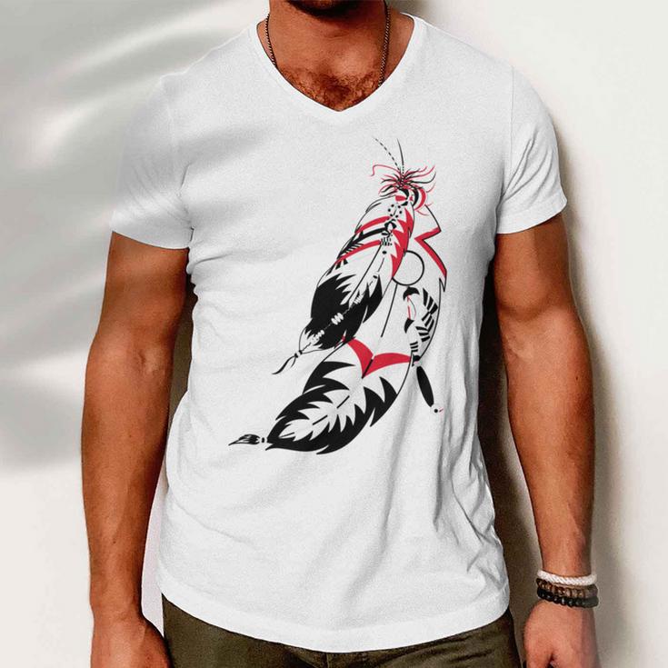 Huchnon Native American Tribe V6 Men V-Neck Tshirt