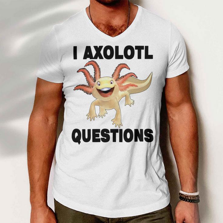 I Axlotl Questions Cute Axlotl Men V-Neck Tshirt