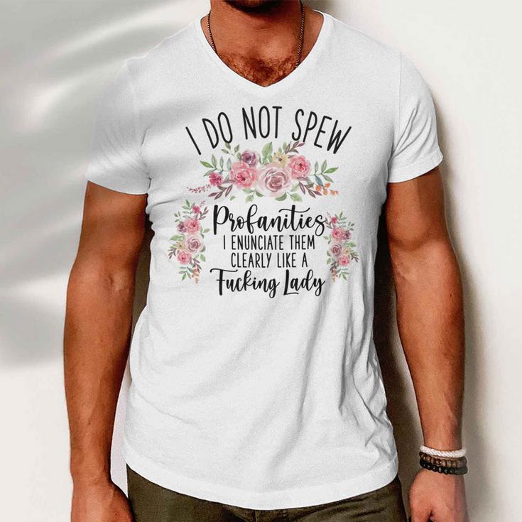 I Do Not Spew Profanities Men V-Neck Tshirt