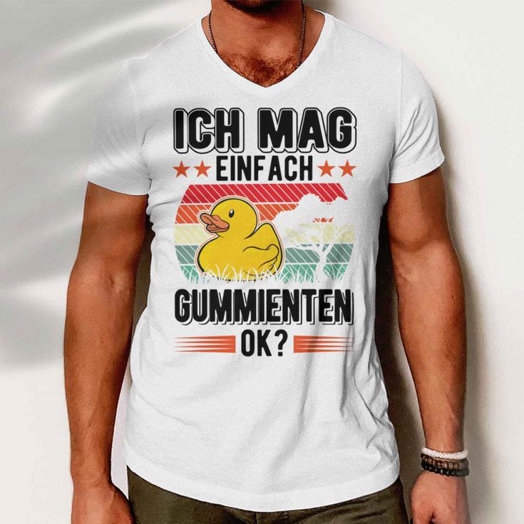 Ich Mag Einfach Gummienten Badeente Men V-Neck Tshirt