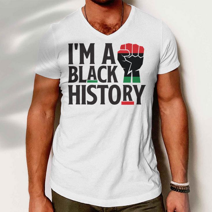 Im A Black History Juneteenth African American Men V-Neck Tshirt