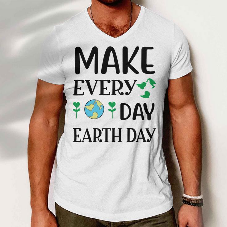 Make Every Day Earth Day Men V-Neck Tshirt