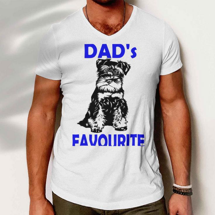 Miniature Schnauzer At Home Dads Favourite Multi Tasking Dog Men V-Neck Tshirt