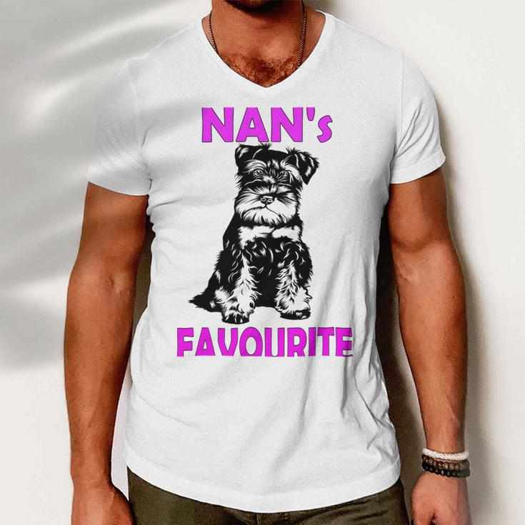 Miniature Schnauzer At Home Nans Favourite Multi Tasking Dog Men V-Neck Tshirt