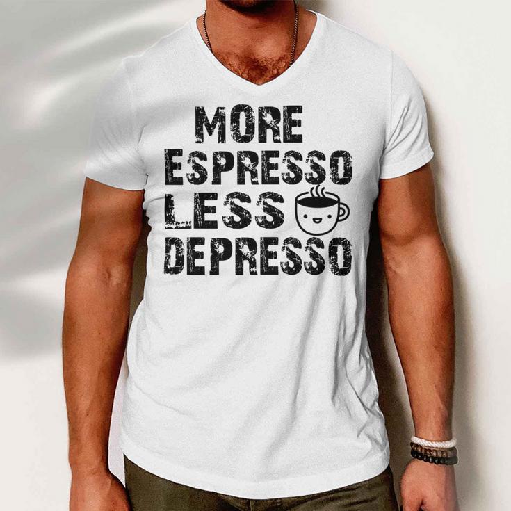 More Espresso Less Depresso Men V-Neck Tshirt