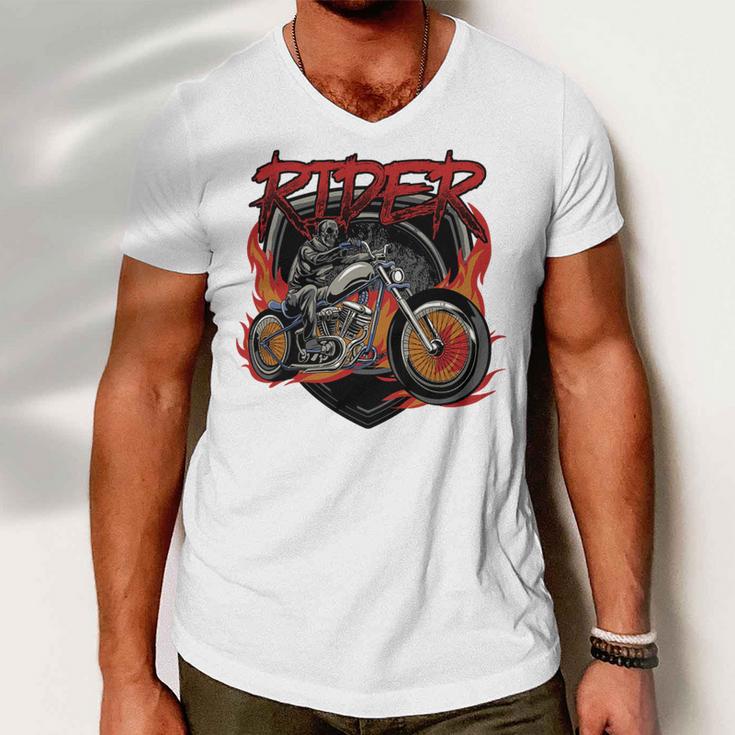 Motorcycle Halloween Costume Motorbike 497 Shirt Men V-Neck Tshirt