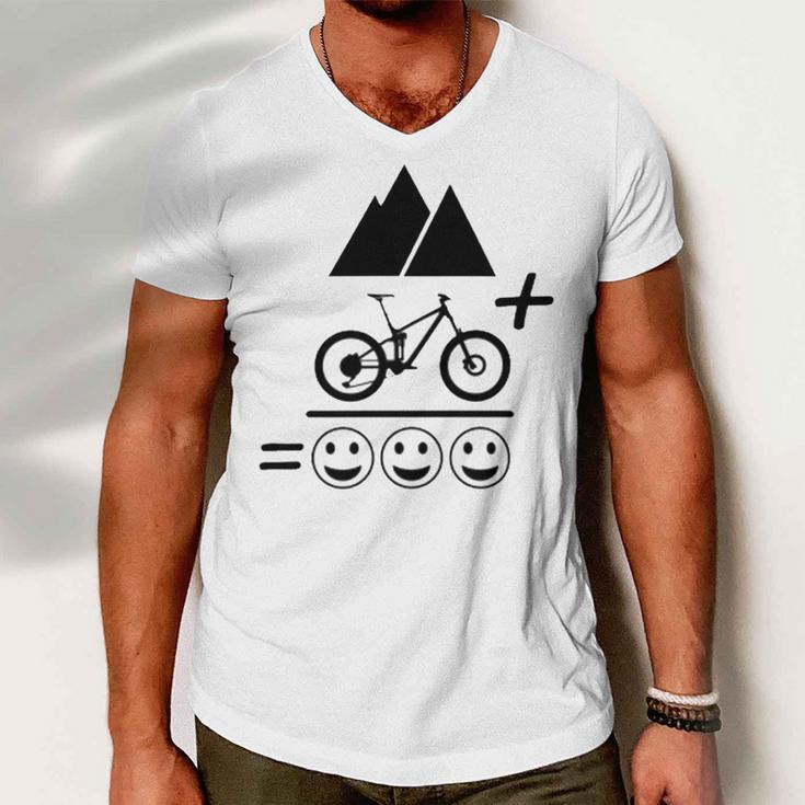 Mountain Biking Funny - Mountain Bike Happiness 194 Shirt Men V-Neck Tshirt