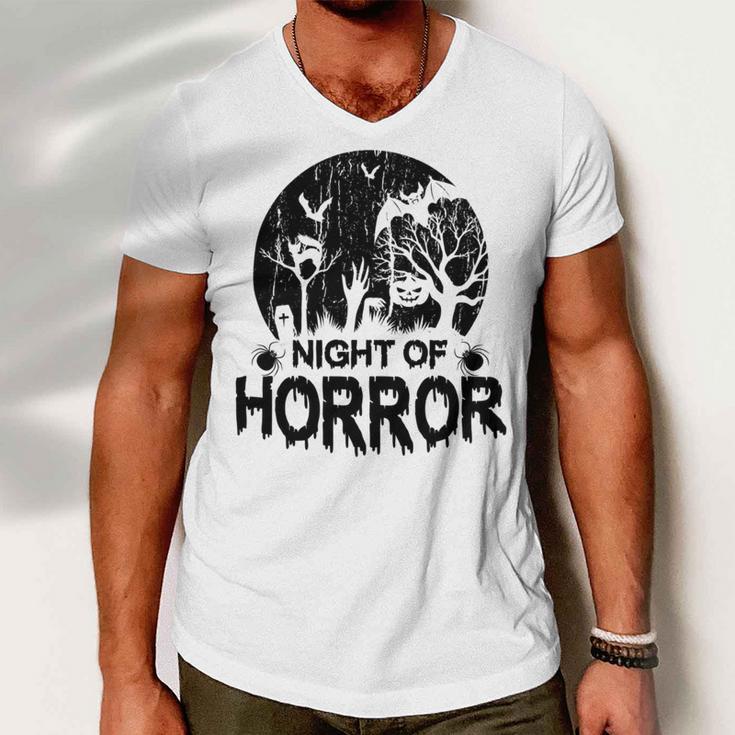 Night Of Horror 146 Shirt Men V-Neck Tshirt