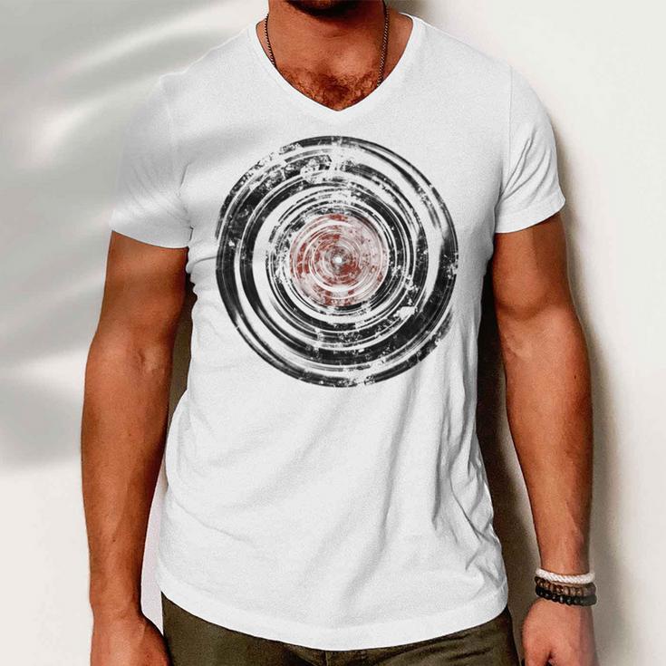 Old Vinyl Records Urban Grunge Men V-Neck Tshirt