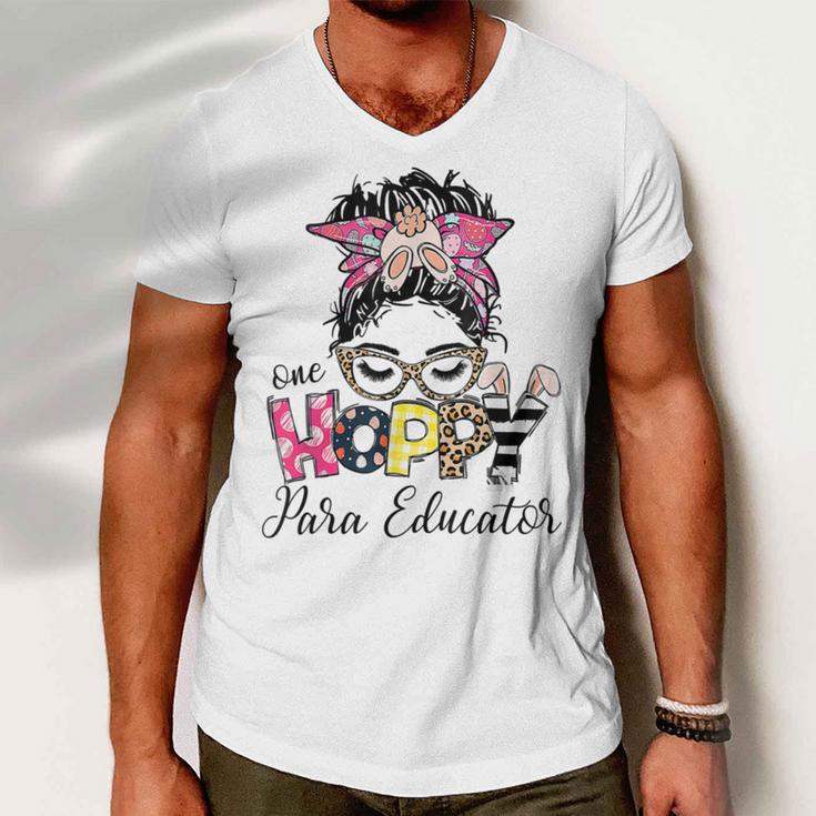 One Hoppy Mama Shirt Gift For Easter Spring Women Easter Women Gifts For Mom Mom One Happy Mama Easte V2 Men V-Neck Tshirt