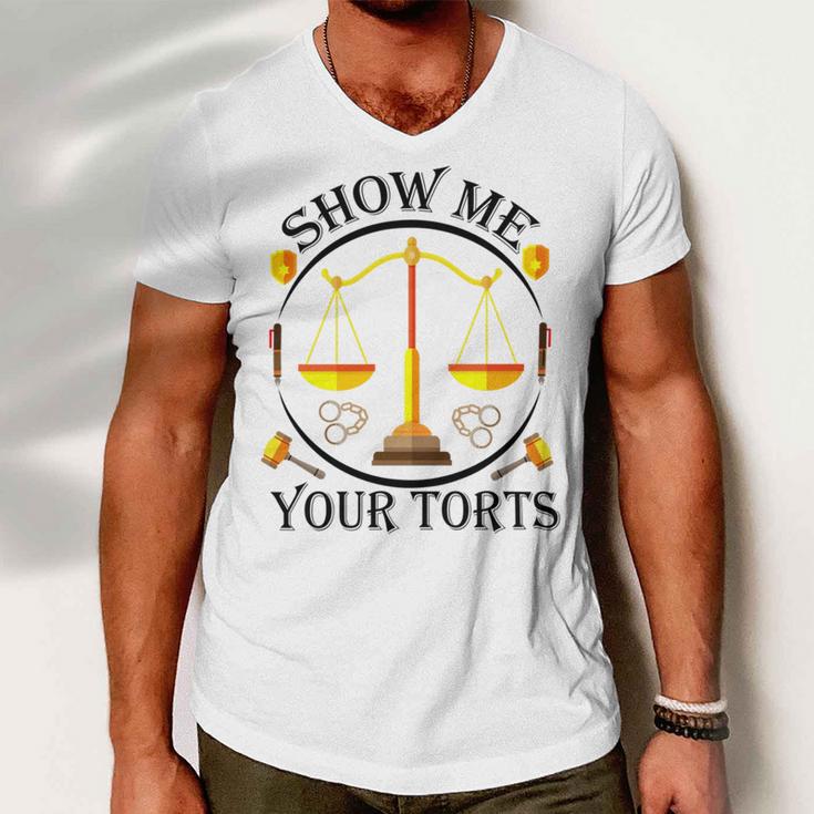 Show Me Your Torts Men V-Neck Tshirt