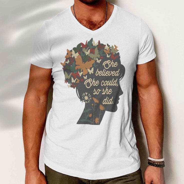 Trending On Summer Floral Women Trending Men V-Neck Tshirt