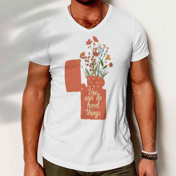 Trending On Summer Floral Women Trending Men V-Neck Tshirt