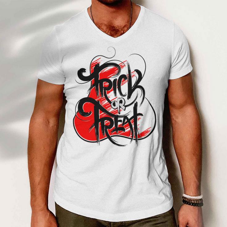 Trick Or Treat Halloween 154 Shirt Men V-Neck Tshirt