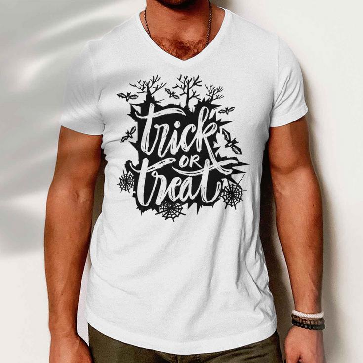 Trick Or Treat Halloween 155 Shirt Men V-Neck Tshirt