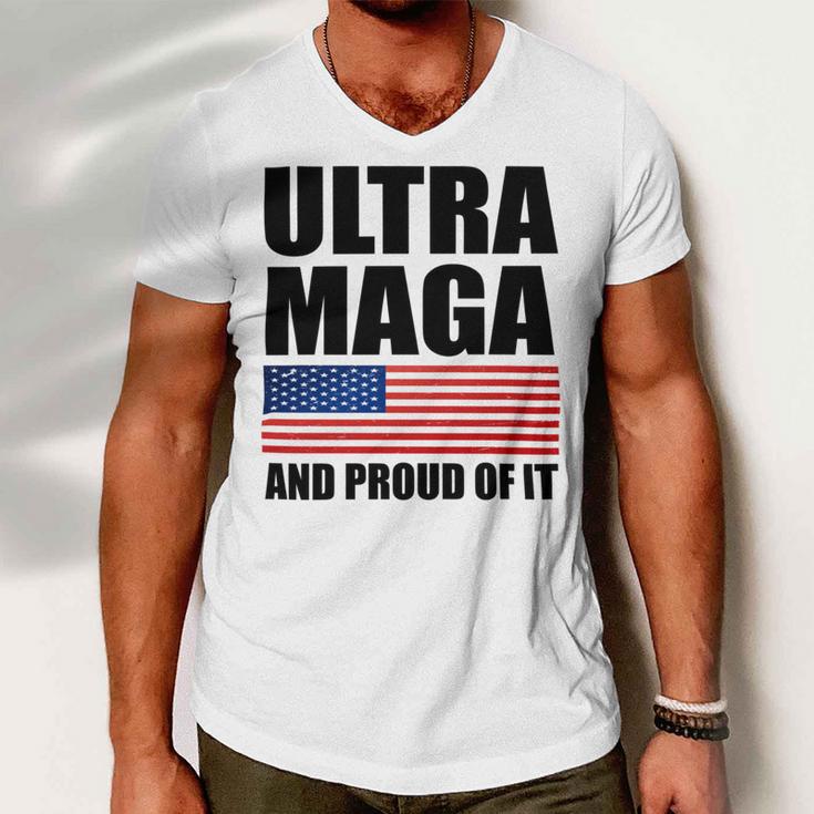 Ultra Maga And Proud Of It V9 Men V-Neck Tshirt