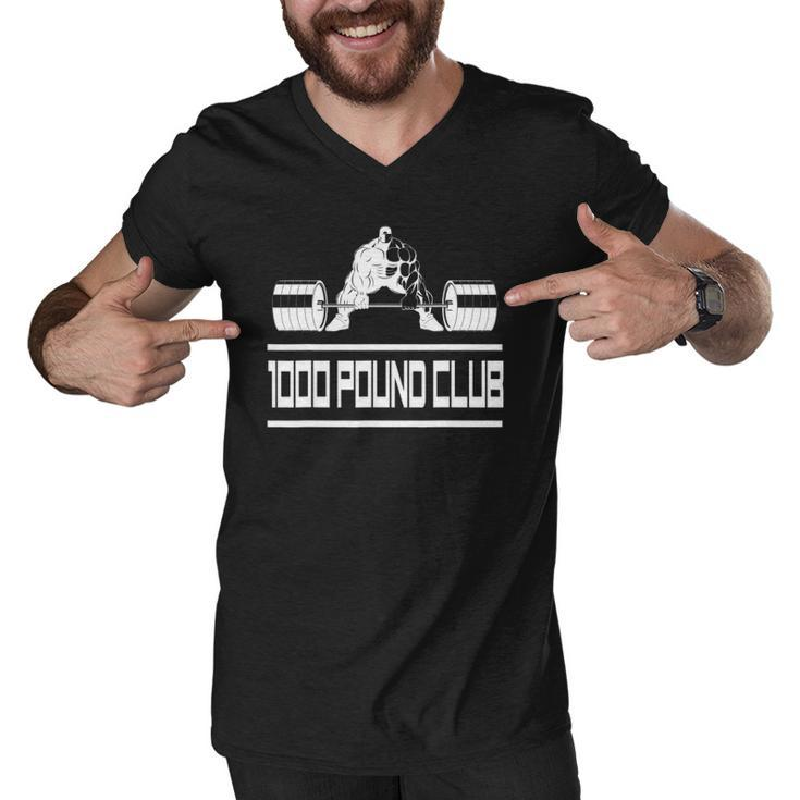 1000 Pound Club Gym & Powerlifting Men V-Neck Tshirt