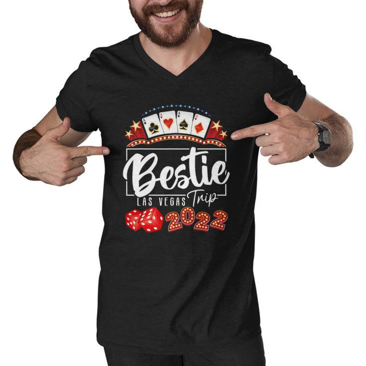 2022 Vegas Bestie Trip For Birthday Party Las Vegas Squad Men V-Neck Tshirt