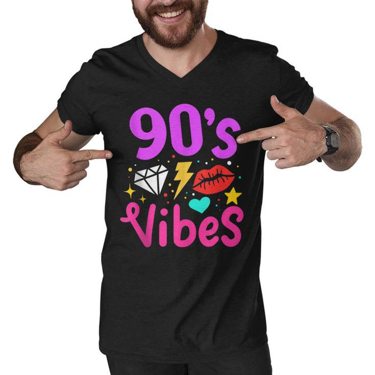 90S Vibes 90S Music Party Birthday Lover Retro Vintage  Men V-Neck Tshirt