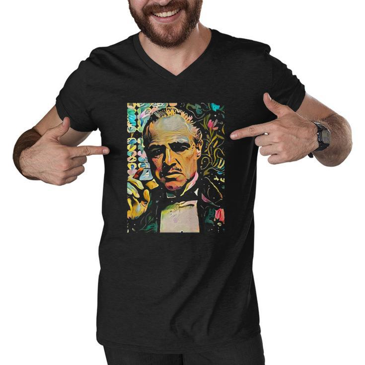 Abstract Of Godfather Classic Men V-Neck Tshirt