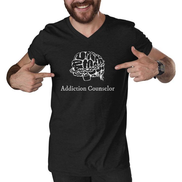 Addiction Counselorgift Idea Substance Abuse Men V-Neck Tshirt