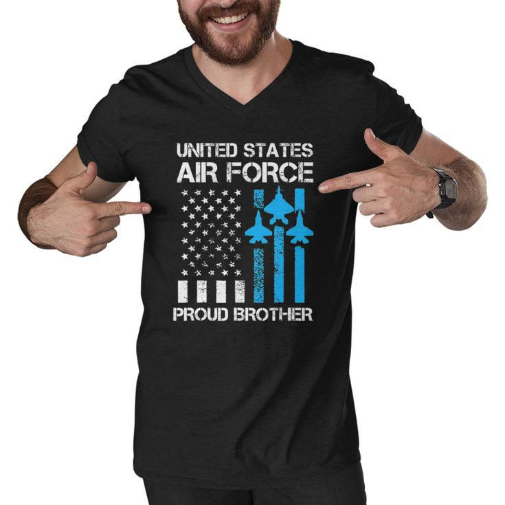 Air Force Us Veteran Proud Air Force Brother 4Th Of July Men V-Neck Tshirt